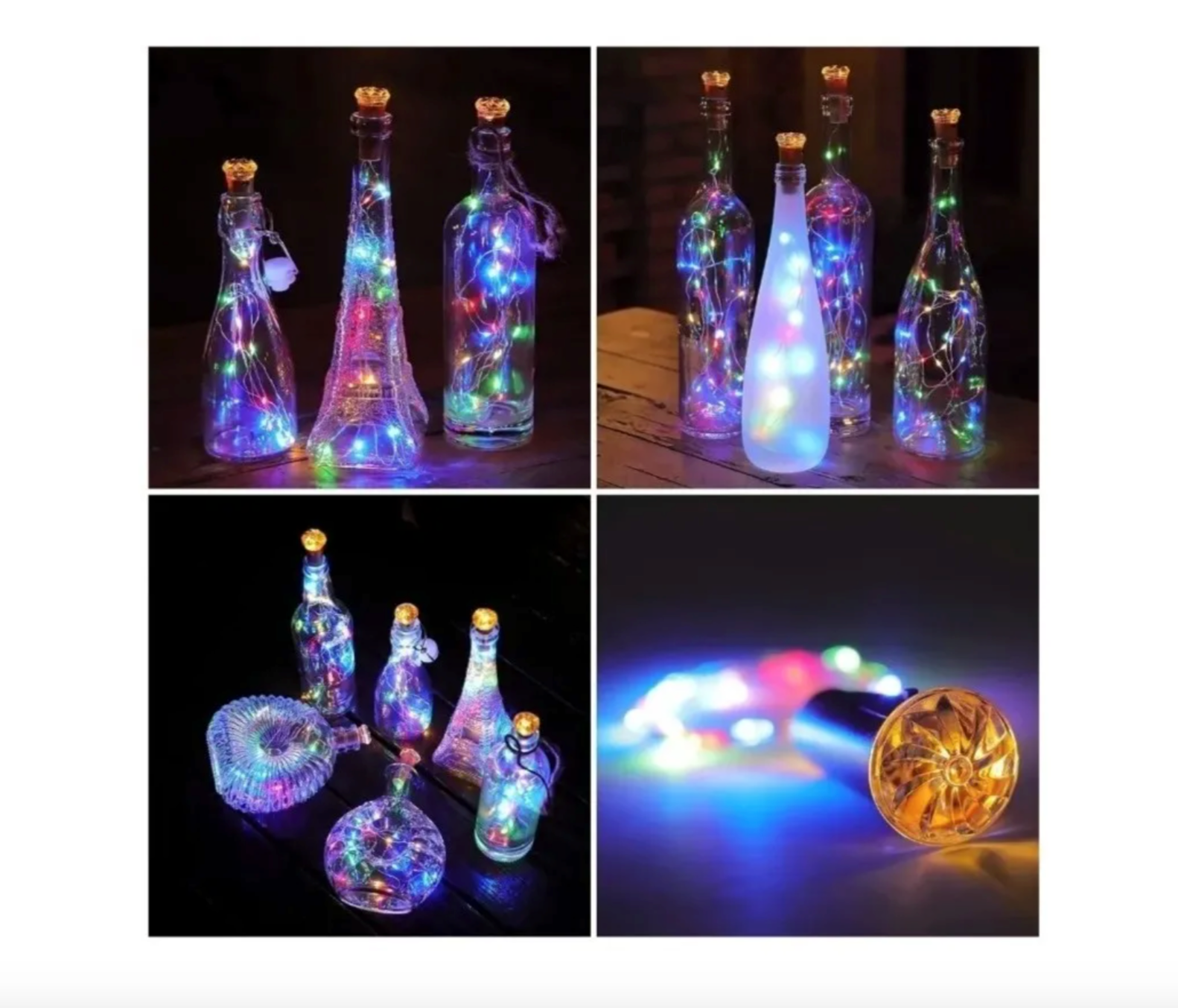 Luces Corcho Hada Alambre Micro Led Boda Deco (1 Unidad)