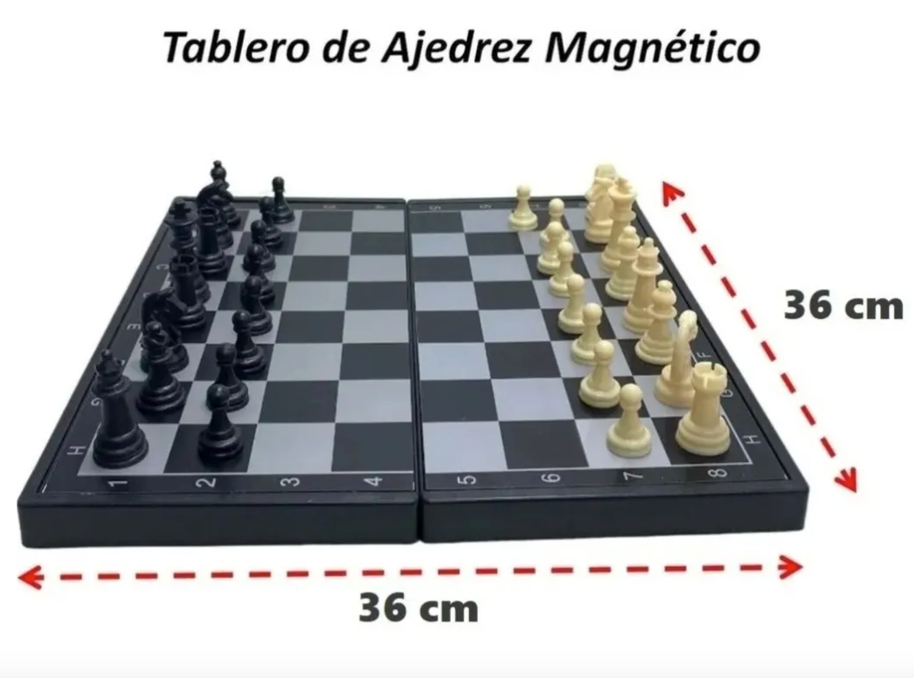 Tablero Ajedrez Plegable Ajedrez Magnético Juego De Ajedrez