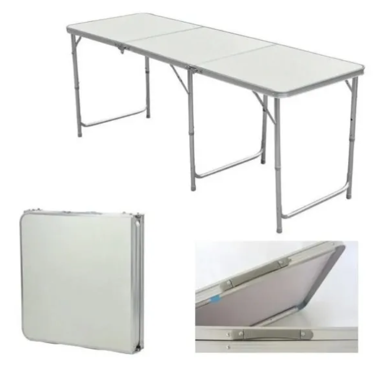 Mesa Plegable Transportable Lavable Camping 180x60cm