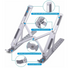 Alzador Aluminio Notebook Plegable Soporte Elevador