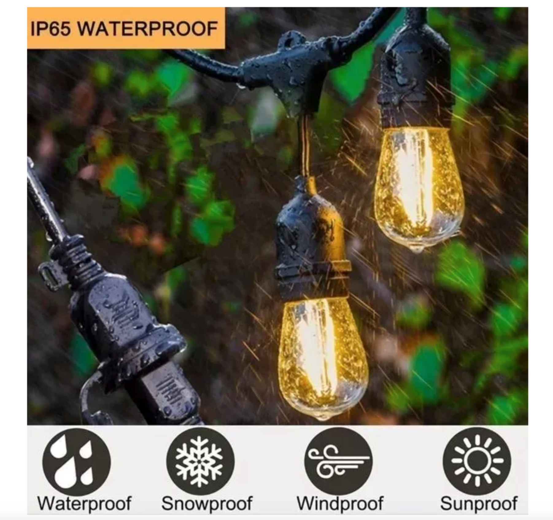 Guirnalda Solar Led 10 Metros Panel Con 10 Ampolletas Led