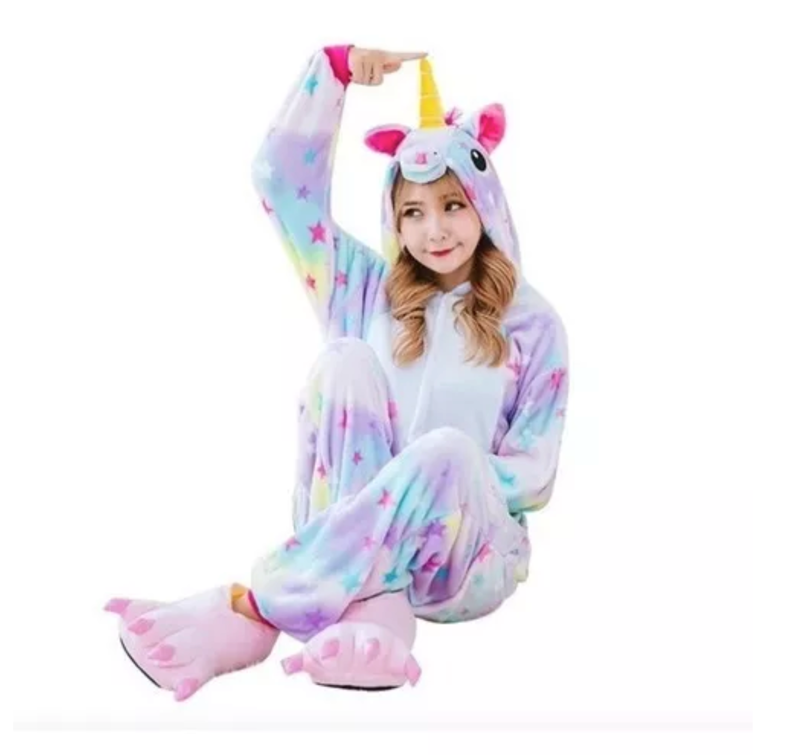 Pijama Entero Infantil Y Adulto Unicornio Invierno
