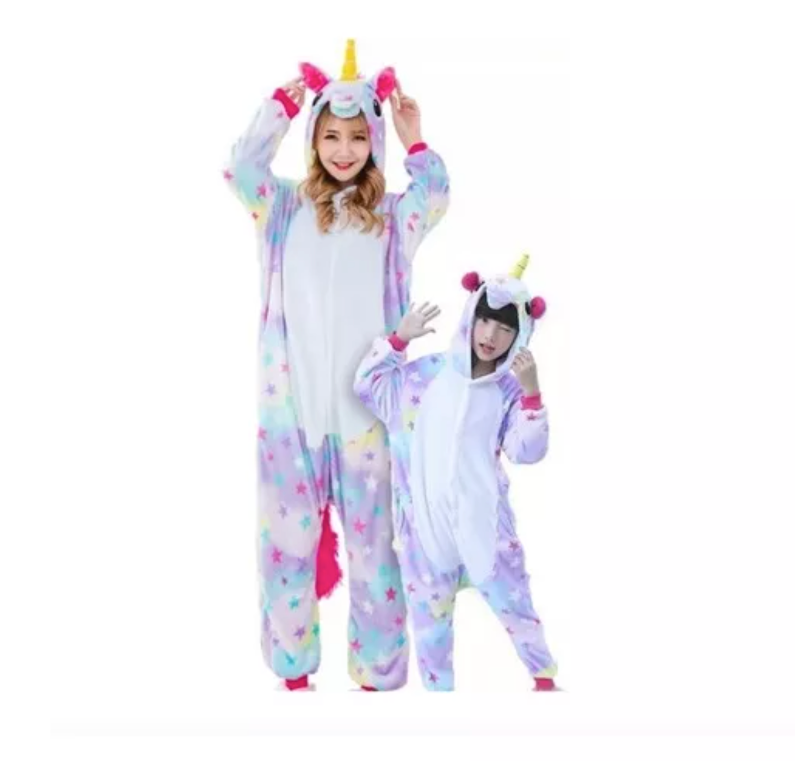 Pijama Entero Infantil Y Adulto Unicornio Invierno