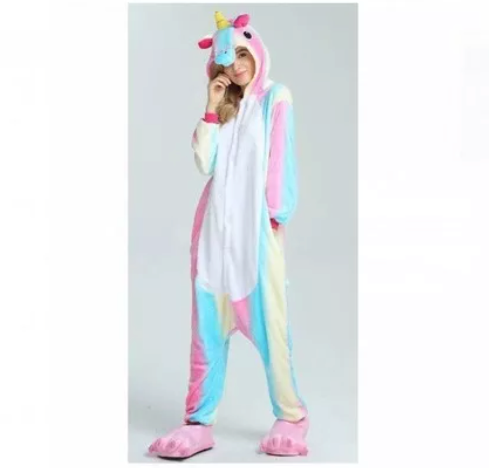 Pijama Entero Infantil Y Adulto Unicornio Invierno