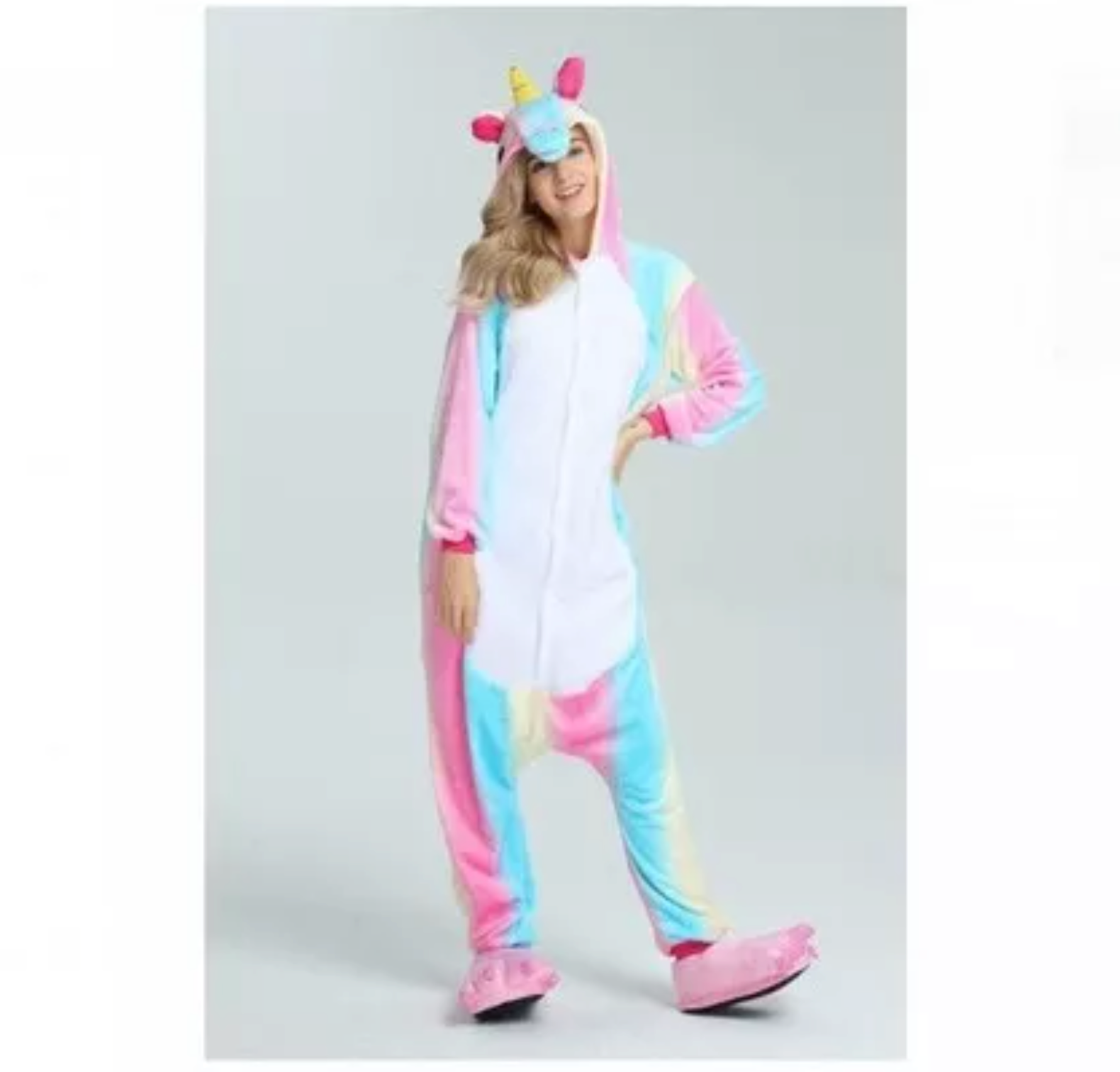 Pijama Entero Infantil Y Adulto Unicornio Invierno