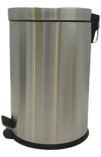 Basurero Papelero Pedal 30 Lts Acero Inoxidable