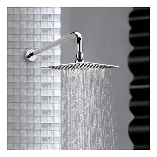 Plato Ducha Cuadrado Acero Inoxidable 25cm Taumm