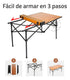 Mesa Camping Plegable Portátil Metalico 120*60*50cm.