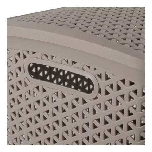 Cesto Para Ropa Bali Ratan Con Tapa 55lts