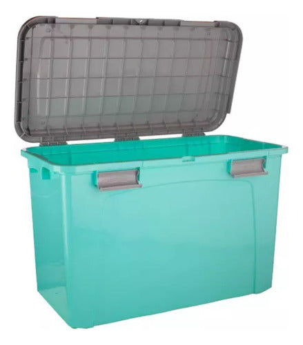 Caja Organizadora Baul Con Ruedas Almacenamiento 123 Lts