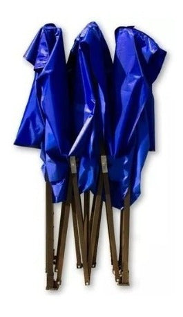 Toldo Plegable Pared Azul 3x3 + Pared Laterales