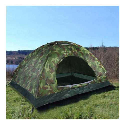 Carpa Camuflaje 3 Personas Camping Verano Camuflaje