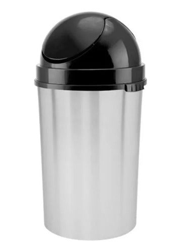 Basurero Papelero Vaivén Metalizado Modelo Cosmos 54.4Litros