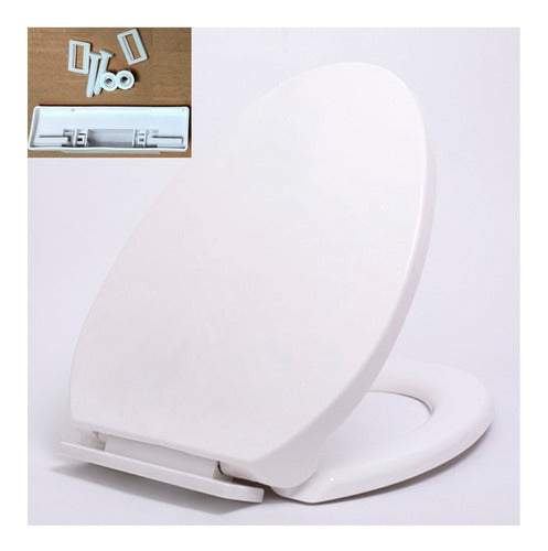 Asiento Y Tapa Wc De Cierre Lento Blanca Modern