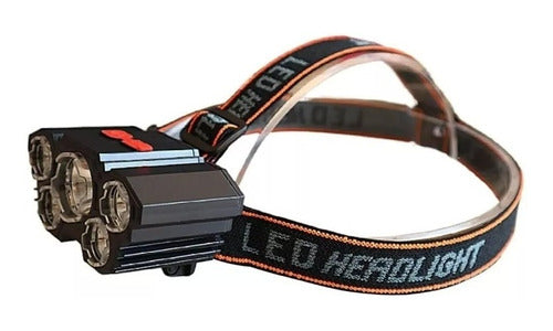 Linterna Frontal 5 Led Impermeable Recargable Por Usb Luz