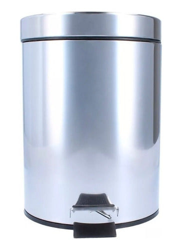 Basurero Papelero Pedal 8 Lts Acero Inoxidable