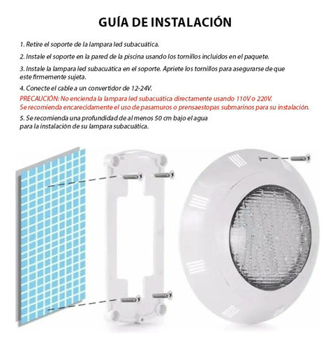 Lampara Subacuática 24w Pool Light Rgbw 12v 24w Ip68
