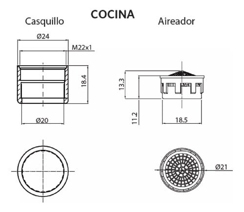 Set 2 Aireadores Baño Y Cocina
