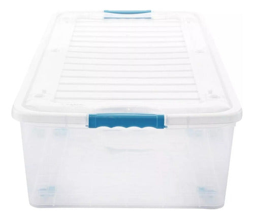 Caja Organizadora Bajo Cama 48 Litros Con Ruedas