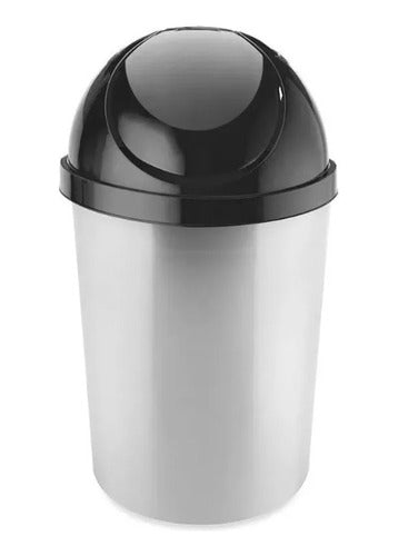 Basurero Papelero Vaivén Metalizado Modelo Cosmos 54.4Litros