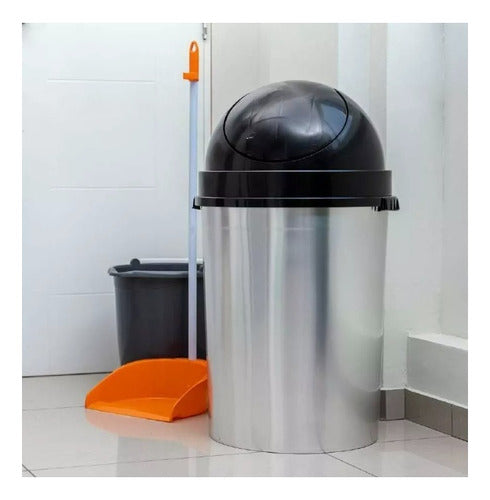 Basurero Papelero Vaivén Metalizado Modelo Cosmos 54.4Litros