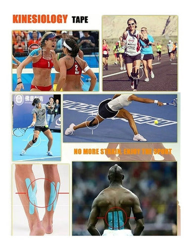 Cinta Tape Kinesiológica 5cm X 5m - Vendaje Neuromuscular