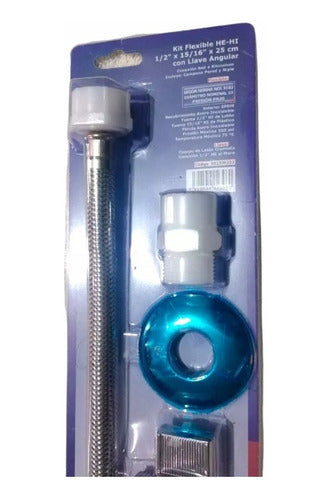 Kit Flexible Con Llave Angular 1/2 x 7/8 25cm