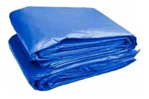 Toldo Plegable Pared Azul 3x3 + Pared Laterales