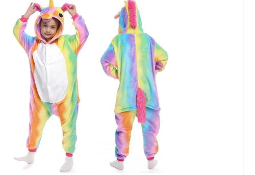 Pijama Entero Infantil Y Adulto Unicornio Invierno