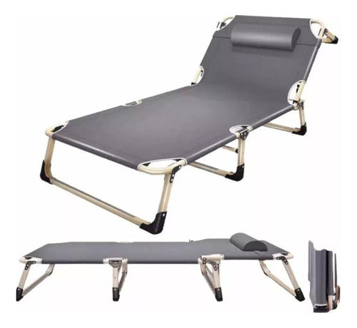 Silla Cama Plegable Y Portable Para Playa Camping, Piscinas