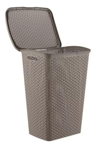 Cesto Para Ropa Bali Ratan Con Tapa 55lts