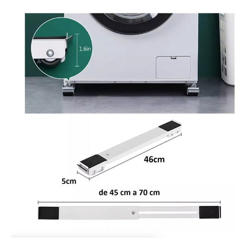 Base Telescópica C/ruedas Refrigerador Lavadora 300kg