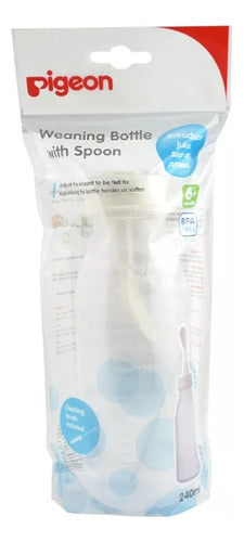Mamadera Con Cuchara Pigeon 240ml 6m+