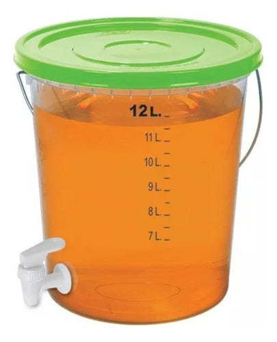 Balde 12 Litros Contenedor Liquido Con Dispensador Colores