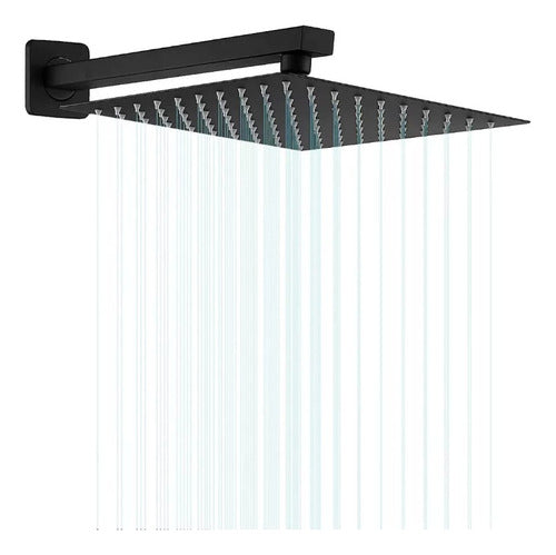 Brazo De Ducha 40cm Negro Notte