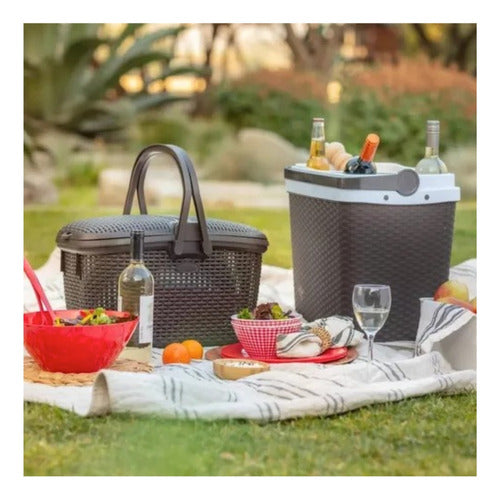 Canasta Ratan Para Alimentos Picnic