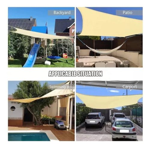 Toldo Vela Sombreadora Toldo Vela Rectangular Toldo 3x5mts