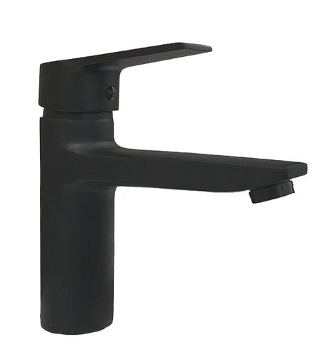Llave Monomando Lavatorio Notte Acabado Mate Color Negro