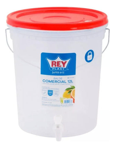 Balde 12 Litros Contenedor Liquido Con Dispensador Colores