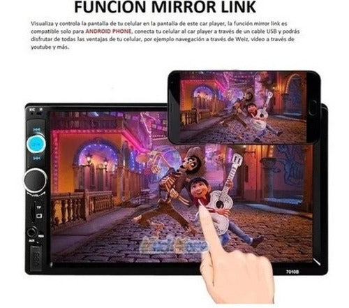 Radio Auto 2 Din Mirror Link Bluetooth Pantalla Video Touch!