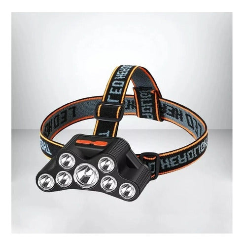 Linterna Frontal 7 Led Impermeable Recargable Por Usb Luz