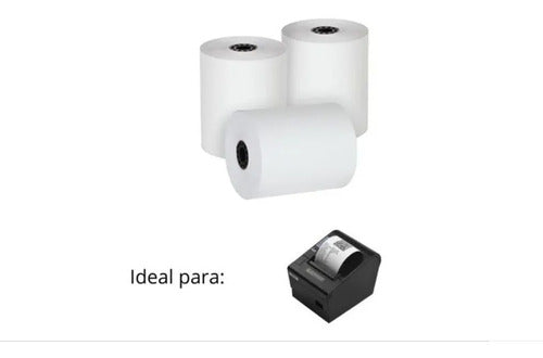 Set 10 Rollos Papel Térmico 80mm X 80 Metros Pos Boleta Sii
