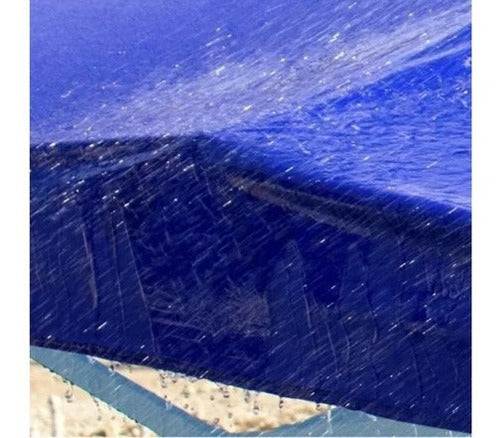 Toldo Plegable Pared Azul 3x3 + Pared Laterales