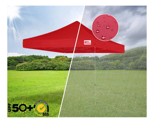 Techo Lona Carpa Rojo Techo Para Toldo Plegable 3x3 Rojo