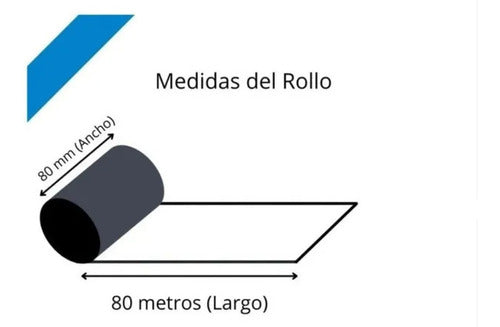 Set 10 Rollos Papel Térmico 80mm X 80 Metros Pos Boleta Sii