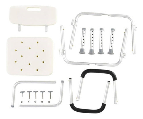 Silla Ducha Con Reposabrazos Y Respaldo
