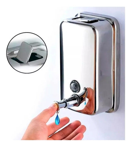 Dispensador Jabón 800 Ml Acero Inoxidable Taumm