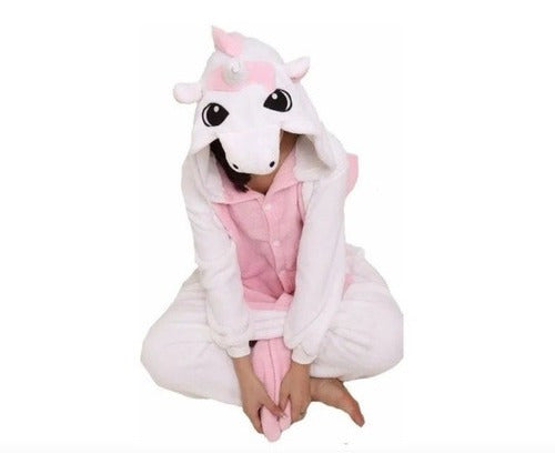 Pijama Entero Infantil Y Adulto Unicornio Invierno