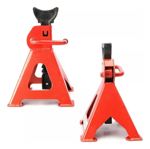 2 Banquillo Mecánico 3 Ton Caballete Soporta Gata Hidráulica