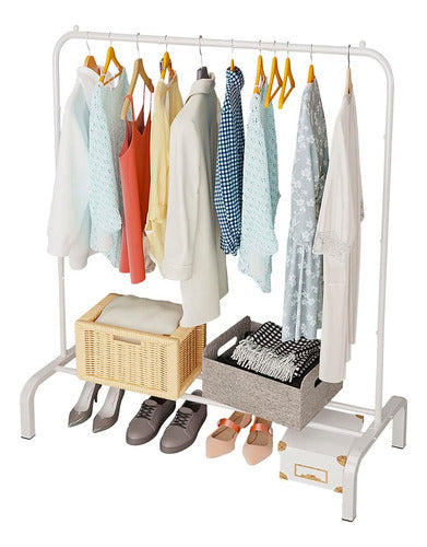 Perchero Exhibidor De Ropa Metálico Resistente Hogar 30kg